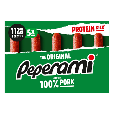 Peperami Food The original peperami smoked pork salami sausage 22.5g per stick (sold ...
