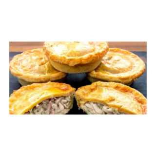 Chicken and mushroom pies