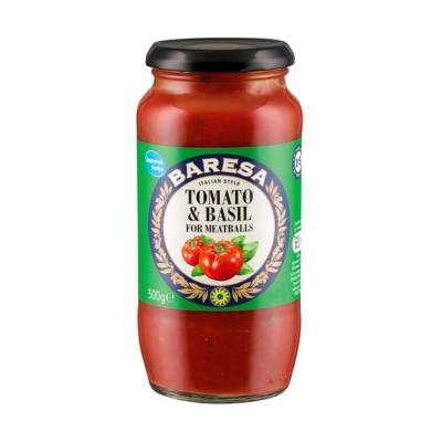 Baresa tomato and basil sauce for meatballs 500g