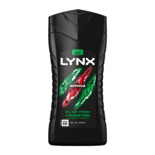 Lynx 3 in 1 africa body wash 225ml